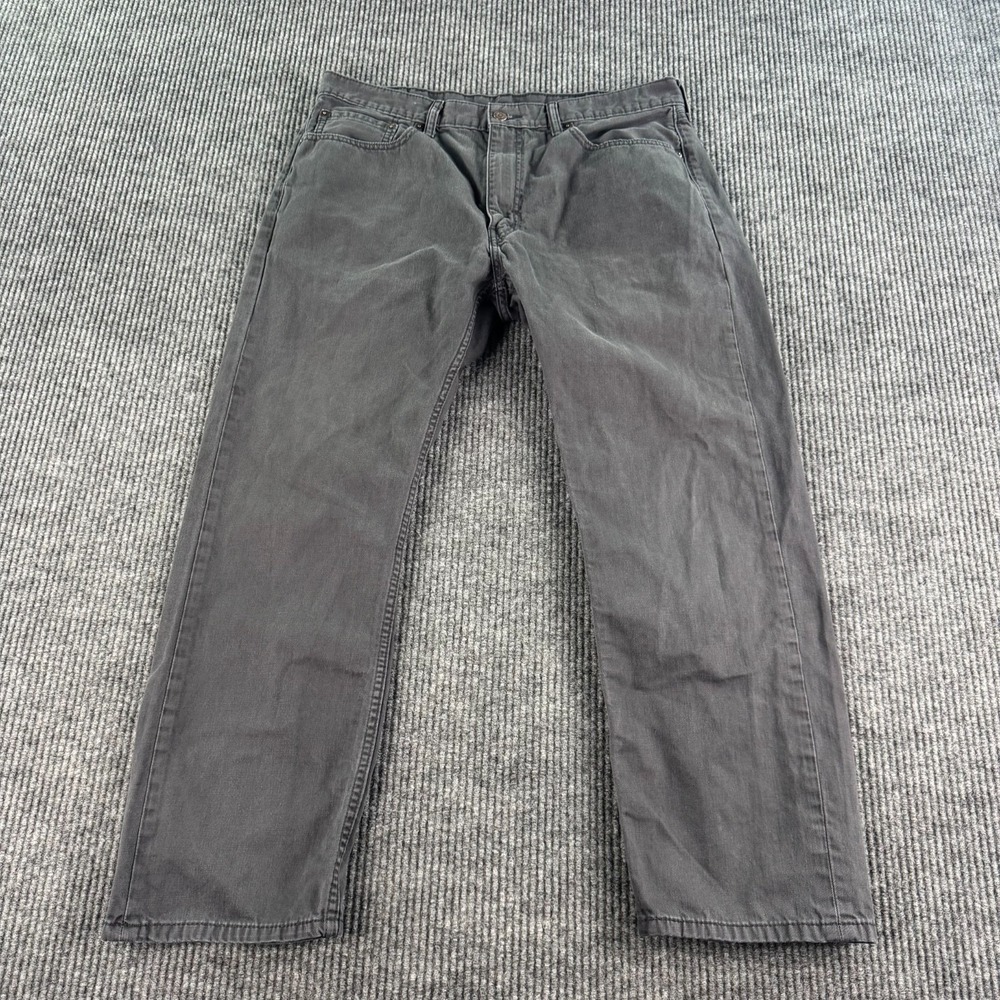 Levis 505 Jeans Men 38x30 (36x28) Gray Denim Relaxed Fit Straight Classic Pants